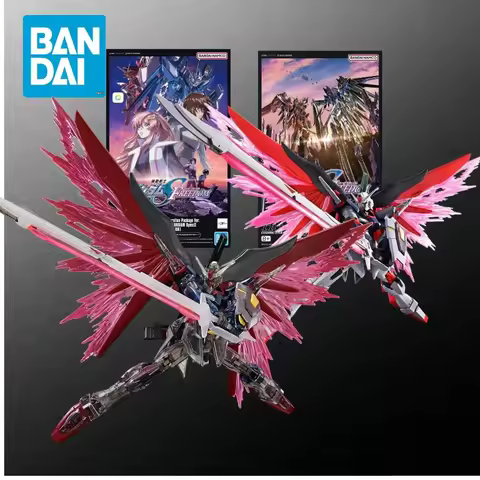Bandai HG 1/144 Destiny Gundam Spec II & Rising Freedom Gundam Model Kit Set Final Battle Clear Colo