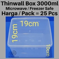 BIG SALE..!!! 5RY THINWALL DM 3000ML SQ | KOTAK PERSEGI BOX 3000ML |