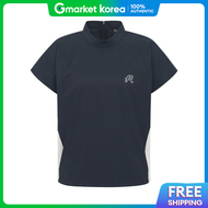 Malbon Golf Cap Sleeve Mock Neck Pocket Piste Navy (Woman) M6222Ppi52 Nvy