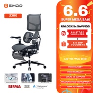 【5 Years Warranty】Sihoo Doro S300 Ergonomic Office Chair with Footrest 6D Armrest Gaming Chair