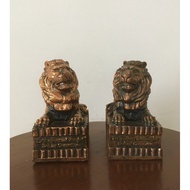 Vintage rare Feng Shui brass Lion coinbox/ coin bank/ tabung duit