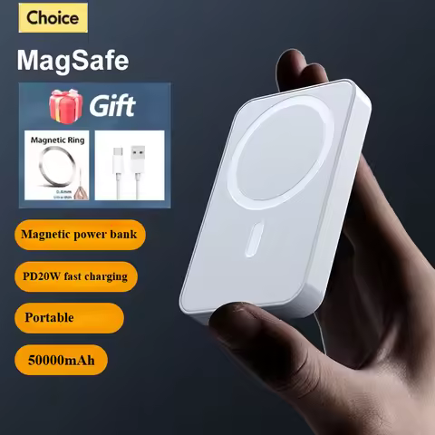 Original 1:1 for Magsafe 50000mAh Magnetic Wireless Power Bank Fast Charging External Battery Charge