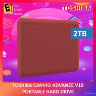 ZU9K TOSHIBA CANVIO ADVANCE V10 PORTABLE HARD DRIVE - 2TB (BLACK/RED/BEIGE/GREEN-BLUE) + TOSHIBA CAN