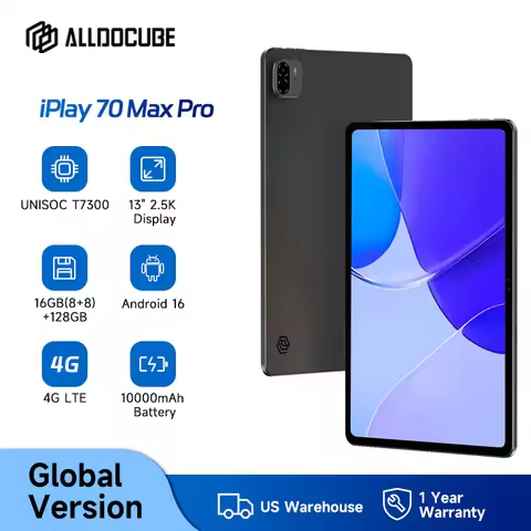 ALLDOCUBE iPlay 70 Max Pro Tablet 13'' 2.5K Dsiplay Unisoc T7300 16GB RAM 128GB ROM Android16 10000m