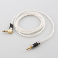 New 100% Pure Silver Cable 2.5mm stereo plug to 3.5mm 1/8" TRS Stereo Male Audio Cable for Home Stereos, Car Stereos, Speaker