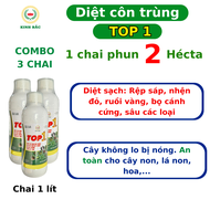 PHÒNG và DIỆT côn trùng - Dòng thuốc mát - TOP1. COMBO 3 chai TOP1 1 lít trị rệp sáp nhện đỏ hút chí
