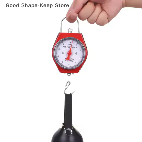 1PC High Quality 5/10kg Mechanical Portable Spring Balance Hook Scale For Vintage Hanging Option Poc