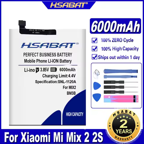 6000mAh HSABAT BM3B Battery for Xiaomi Mi Mix 2 MIX2 / Mi Mix 2S Mix2S