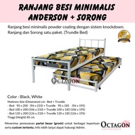 premium Ranjang Besi Minimalis + Sorong Anderson