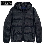 DB10AW-44002-DJ 黑色尼龍施華洛世奇拉鍊羽絨服，48碼