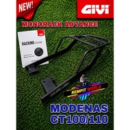 Monorack Givi Modenas CT100 / 110 Advance Monorack 100% ORIGINAL GIVI Modenas CT 100 110 Accessories