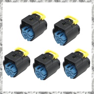 [D E O K] 5PCS 1928405159 Black 5-Hole Connector Female Plastic Shell Connector Plug DJ7051F-1.2-21