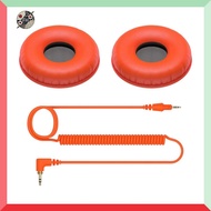 Pioneer DJ HDJ-CUE1 Replacement Ear Pads & Coiled Cable HC-CP08-M (Orange) Headphone Accessories