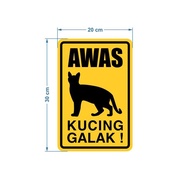 Beware of Fierce Cat Sign 20Cm X 30Cm Aluminum Plate Code 827