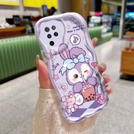 Casing Hp OPPO A94 F19 Pro Reno 5F Reno 5 Lite Reno5 F Reno5 Lite Case Cute Casing StellaLou Pattern Softcase Side Wave Border Phone Protection Case