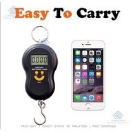 🇲🇾50KG Portable Electronic DIGITAL HANGING SCALE LUGGAGE SCALE DACING TIMBANG GANTUNG
