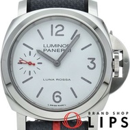 二手沛納海 Luminor Luna Rossa 44mm，全球限量 1500 枚，Luminor Marina 44mm PAM01342，帶錶盒、保固卡、不鏽鋼/橡膠錶帶，白色，拋光，狀況極佳。