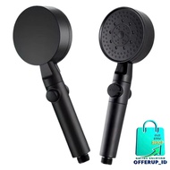 5 MODE ADJUSTABLE ON Black Bathroom SHOWER Head