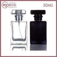 Screw Perfume Bottle Premium Square Travel Size Perfume Glass Bottle with Spray head 30ML/50ML