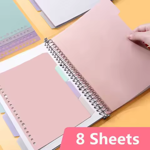 Colorful Dividers for A5 Planner Index Divider Page Plastic Classification Page Tab for B5 A4 Notebo