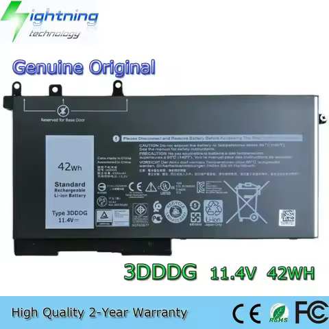 3DDDG 11.4V 42Wh Genuine Battery for Dell Latitude M3520 M3530 P27S 5280 5288 5290 5480 5490 5580 55