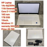 HP Laptop 14s-dq2309tu11th GenerationCore i7-1165G7