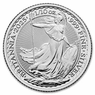 2025 Britannia 1/10 oz .999 Silver Coin BU 1/10oz