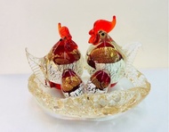 公母雞 雞蛋 全家福 帶路雞 起家 水晶玻璃 琉璃雞