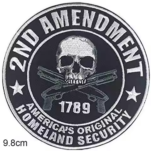 2nd Second Amendment Original Homeland Security Biker Officer Title Rank Vest Patches President Rock