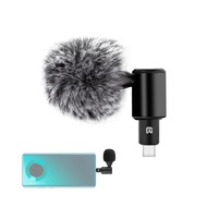 【New Arrival】 PULUZ USB-C / Type-C Jack Mobile Phone Omnidirectional Condenser Adjustable Microphone, Not for Samsung Series Phones(Black)