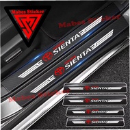 Sienta racing Carbon fiber Door Step Protector sticker