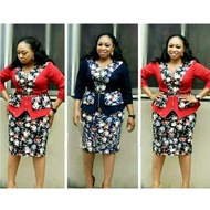 (783)Women Cloth Top + Skirt 2 Piece Set OL Office Dress