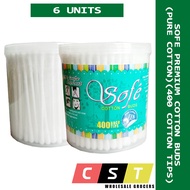 SOFE Premium Cotton Buds (Pure Cotton)(400 Cotton Tips) X 6 UNITS