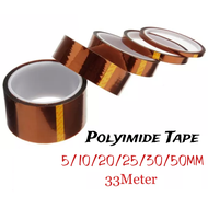 Drewd Kelleyy Temperature High Kapton 1PC Heat Tape Resistant Polyimide 5/10/20/25/30/50mm 33M