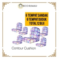 Contour cushion 12pcs(SET) with cover/kusyen sofa kayu