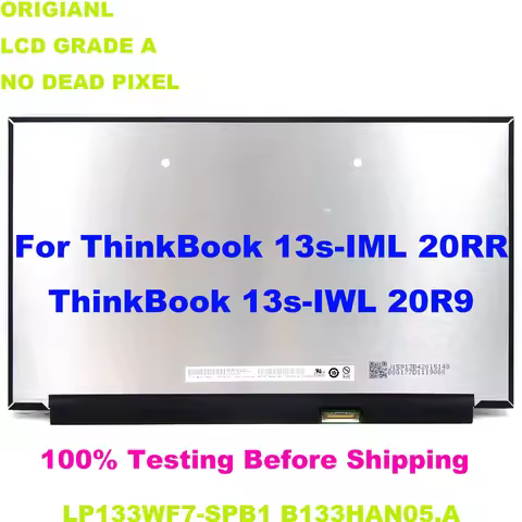 13.3" LCD LP133WF7-SPB1 For HP 830 G5 Lenovo ThinkBook 13s-IML 20RR 13s-IWL 20R9 Screen Replacement 