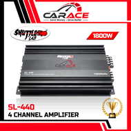 SHUTTLE LAB SL-440 | 4 Channel Amplifier 1800W Mosfet ClassAB 4CH Car Power Amplifier 4CH Car Amplifier for Car Speaker Subwoofer Power Amp Kereta 4CH