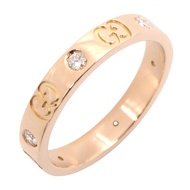 【二手】Gucci Icon Amour 6PD戒指，K18PG（粉金），鑲鑽，女款，二手