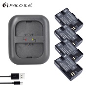 PALO 4Pcs LP-E6 LP E6 LPE6N Camera baery 2000mah   LED B Dual Charger for Canon EOS 5DS R 5D Mark II 5D 6D 7D 80D