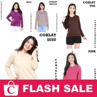 BISA COD XXXL 3XL XXL XL L M Kaos Wanita T-Shirt Cewek Manset Perempuan Muslim Korea Jumbo Big Size