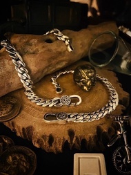 【新品】古巴手鏈/銀