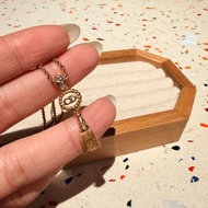 【日本中古】Vintage Dior 90-00年代 CD水鑽流蘇項鍊