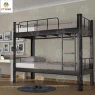 Home Furniture Modern Metal Beds Student Dormitory Space Saving High Foot Design Double Decker Bed (