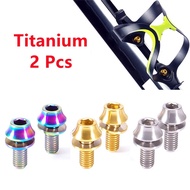 ⭐Hot⭐2Pcs M5x12mm Titanium Bottle Cage Bolt MTB Road Bike Umbrella Head Screws【FL240319】
