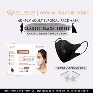 Care For You Premium 6d surgical Face Mask-Rose Black(50pcs)