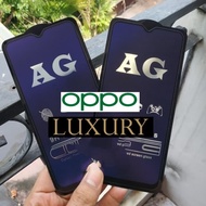 OPPO A16 A16K A76 A96 A74 A95 Reno 5 5F Reno 6 6Z Reno 7 OPPO A15S A15 OPPO A73 OPPO A93 Reno 4 OPPO A53 A54 A92 A37 A91 Reno 3 A3S A12E F9 A5S A7 A12 A83 F11 PRO A31 F1S A5 A9 2020 F5 F7 A1K Realme C2 AG Anti Blue Matte Full Tempered Glass