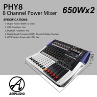 AmpAudio Power mixer 8/12 Channel  built-in amplifier with Bluetooth stage professional mixer KTV ef