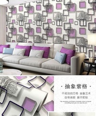 PROMO Wallpaper Stiker 3D Pohon Kotak Ungu WPS749A Wallpaper Sticker Dinding Kamar Tidur Ruang Tamu Keluarga Dapur Dekorasi Rumah Cafe Modern Minimalis Elegan jual Wallpaper Import Harga Murah