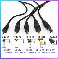 USB To Dc Cable Cords 5V 5.5mm 4.0mm 3.5mm 2.5mm 2.0mm DC Barrel Jack Power Cable Connector Usb Dc P