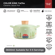 Color King 3600ml Stock Pot YaChu Collection/ 100% Ceramic / Ceramic Cookware / Healthy Cookware / C